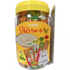 Ciao Chu ru Chicken with Added Vitamin and Green Tea Extract 14g x 50pcs (3 Tubs)
